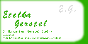 etelka gerstel business card